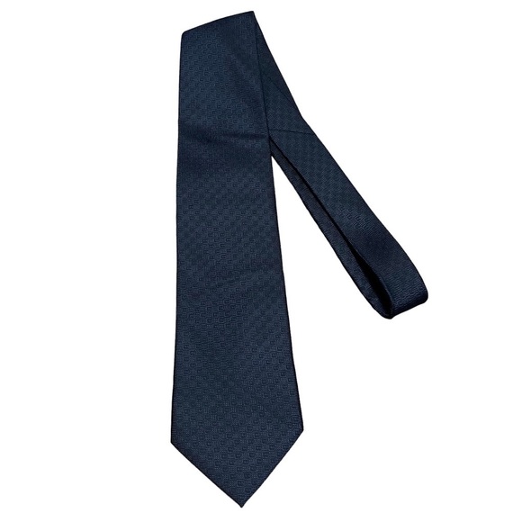 GUCCI Silk Tie Navy Blue Made in Italy - Picture 10 of 10